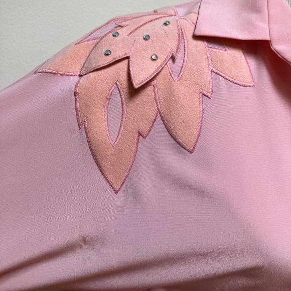 -Adolph Schuman for Lilli Ann- Vintage 80's Pink Dress with Shoulder Detailing - Picture 3 of 8